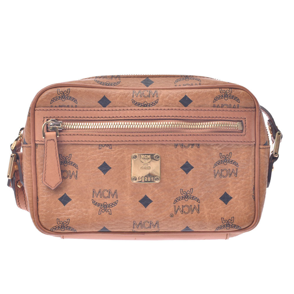 MCM Shoulder Bag Cognac Leather
